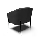 Poltrona Decorativa Pé De Ferro Preto Kit 2 Stella Sintético