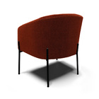 Poltrona Decorativa Pé De Ferro Preto Stella Bouclê Terra D03