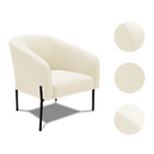 Poltrona Decorativa Pé De Ferro Preto Stella Cotelê Ext/velud