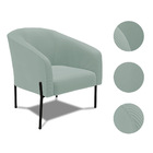 Poltrona Decorativa Pé De Ferro Preto Stella Cotelê Int/velud