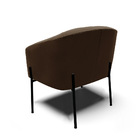 Poltrona Decorativa Pé De Ferro Preto Stella Suede D03 - D'ro