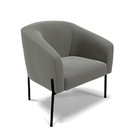 Poltrona Decorativa Pé De Ferro Preto Stella Suede D03 - D'ro