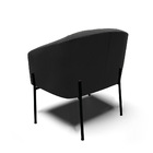 Poltrona Decorativa Pé De Ferro Preto Stella Suede Suede Pret