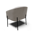 Poltrona Decorativa Pé De Ferro Preto Stella Suede Veludo Cin