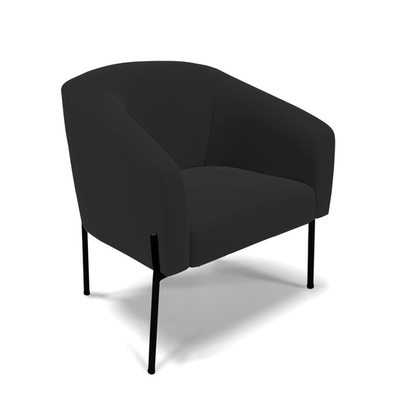 Poltrona Decorativa Pé De Ferro Preto Stella Suede Veludo Pre