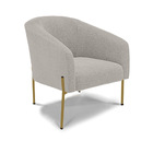 Poltrona Decorativa Pé Ferro Dourado Kit 2 Stella Bouclê D03