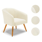 Poltrona Decorativa Pé Palito Castanho Kit 2 Stella Cotelê In