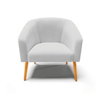 Poltrona Decorativa Pé Palito Castanho Kit 2 Stella Linho Cin