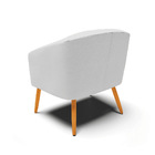 Poltrona Decorativa Pé Palito Castanho Kit 2 Stella Linho Cin