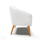 Poltrona Decorativa Pé Palito Castanho Kit 2 Stella Sintético