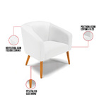 Poltrona Decorativa Pé Palito Castanho Kit 2 Stella Sintético