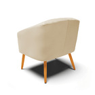 Poltrona Decorativa Pé Palito Castanho Kit 2 Stella Sintético