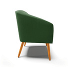 Poltrona Decorativa Pé Palito Castanho Kit 2 Stella Suede D03