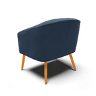 Poltrona Decorativa Pé Palito Castanho Kit 2 Stella Suede D03