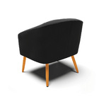 Poltrona Decorativa Pé Palito Castanho Kit 2 Stella Suede Pre