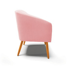 Poltrona Decorativa Pé Palito Castanho Kit 2 Stella Suede Ros