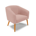 Poltrona Decorativa Pé Palito Castanho Kit 2 Stella Veludo D0