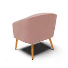 Poltrona Decorativa Pé Palito Castanho Kit 2 Stella Veludo D0