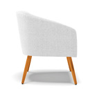 Poltrona Decorativa Pé Palito Castanho Stella Bouclê D03 - D'