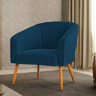 Poltrona Decorativa Pé Palito Castanho Stella Bouclê D03 - D'