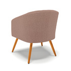 Poltrona Decorativa Pé Palito Castanho Stella Bouclê D03 - D'