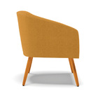 Poltrona Decorativa Pé Palito Castanho Stella Bouclê D03 - D'