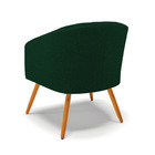 Poltrona Decorativa Pé Palito Castanho Stella Bouclê Verde D0