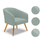 Poltrona Decorativa Pé Palito Castanho Stella Cotelê Ext/velu