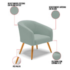 Poltrona Decorativa Pé Palito Castanho Stella Cotelê Ext/velu