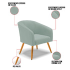 Poltrona Decorativa Pé Palito Castanho Stella Cotelê Int/velu