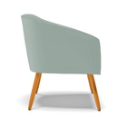 Poltrona Decorativa Pé Palito Castanho Stella Cotelê Int/velu