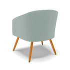 Poltrona Decorativa Pé Palito Castanho Stella Cotelê Int/velu