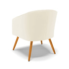 Poltrona Decorativa Pé Palito Castanho Stella Cotelê Int/velu