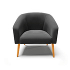 Poltrona Decorativa Pé Palito Castanho Stella Veludo D03 - D'