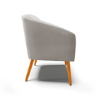 Poltrona Decorativa Pé Palito Castanho Stella Veludo D03 - D'