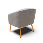 Poltrona Decorativa Pé Palito Castanho Stella Veludo D03 - D'