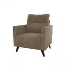 Poltrona Decorativa Pé Palito Chicago - Capuccino Veludo