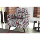 Poltrona Decorativa Pé Palito Chicago - Estampado