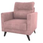 Poltrona Decorativa Pé Palito Chicago - Veludo Turkey Rose