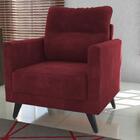 Poltrona Decorativa Pé Palito Chicago - Vinho Veludo