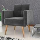 Poltrona Decorativa Pé Palito Havana - Chumbo Cinza Light