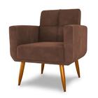 Poltrona Decorativa Pé Palito Havana - Ferrugem Veludo