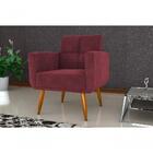Poltrona Decorativa Pé Palito Havana - Vinho Veludo