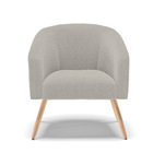 Poltrona Decorativa Pé Palito Natural Kit 2 Stella Bouclê D03