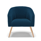 Poltrona Decorativa Pé Palito Natural Kit 2 Stella Bouclê D03