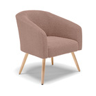 Poltrona Decorativa Pé Palito Natural Kit 2 Stella Bouclê D03