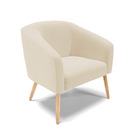 Poltrona Decorativa Pé Palito Natural Kit 2 Stella Linho Bege