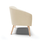 Poltrona Decorativa Pé Palito Natural Kit 2 Stella Linho D03