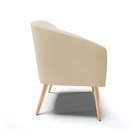 Poltrona Decorativa Pé Palito Natural Kit 2 Stella Linho D03