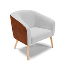 Poltrona Decorativa Pé Palito Natural Kit 2 Stella Nozes/linh